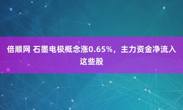 倍顺网 石墨电极概念涨0.65%，主力资金净流入这些股